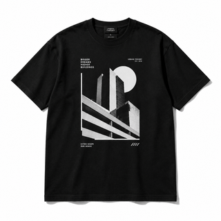 Void Signal Tee – Black streetwear graphic t-shirt on white background