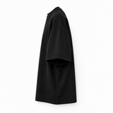 Void Signal Tee – Side view, drop-shoulder silhouette