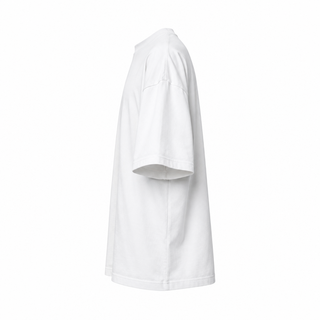 Urban Cipher Drop Tee – Side view, drop-shoulder silhouette